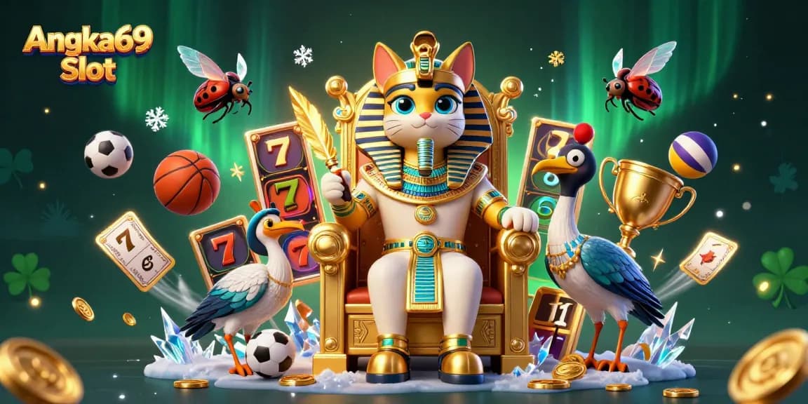 Experience thrilling gameplay with Angka69 Slot via dynamic slot reels and a vibrant casino atmosphere.