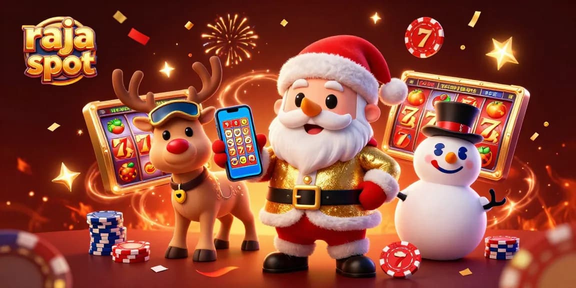 Spin the reels with raja slot as Santa celebrates jackpots amidst festive casino vibes.