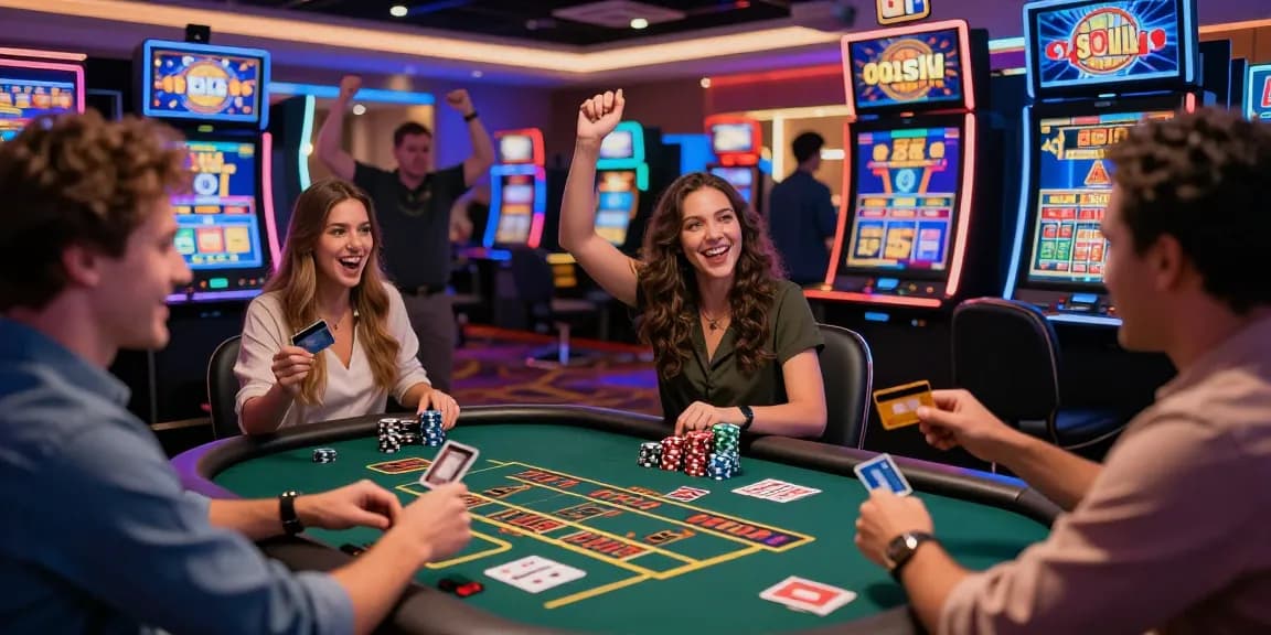 Exciting gaming atmosphere at credit card casinos showcasing players engaged with various games at https://aisa.org.uk.