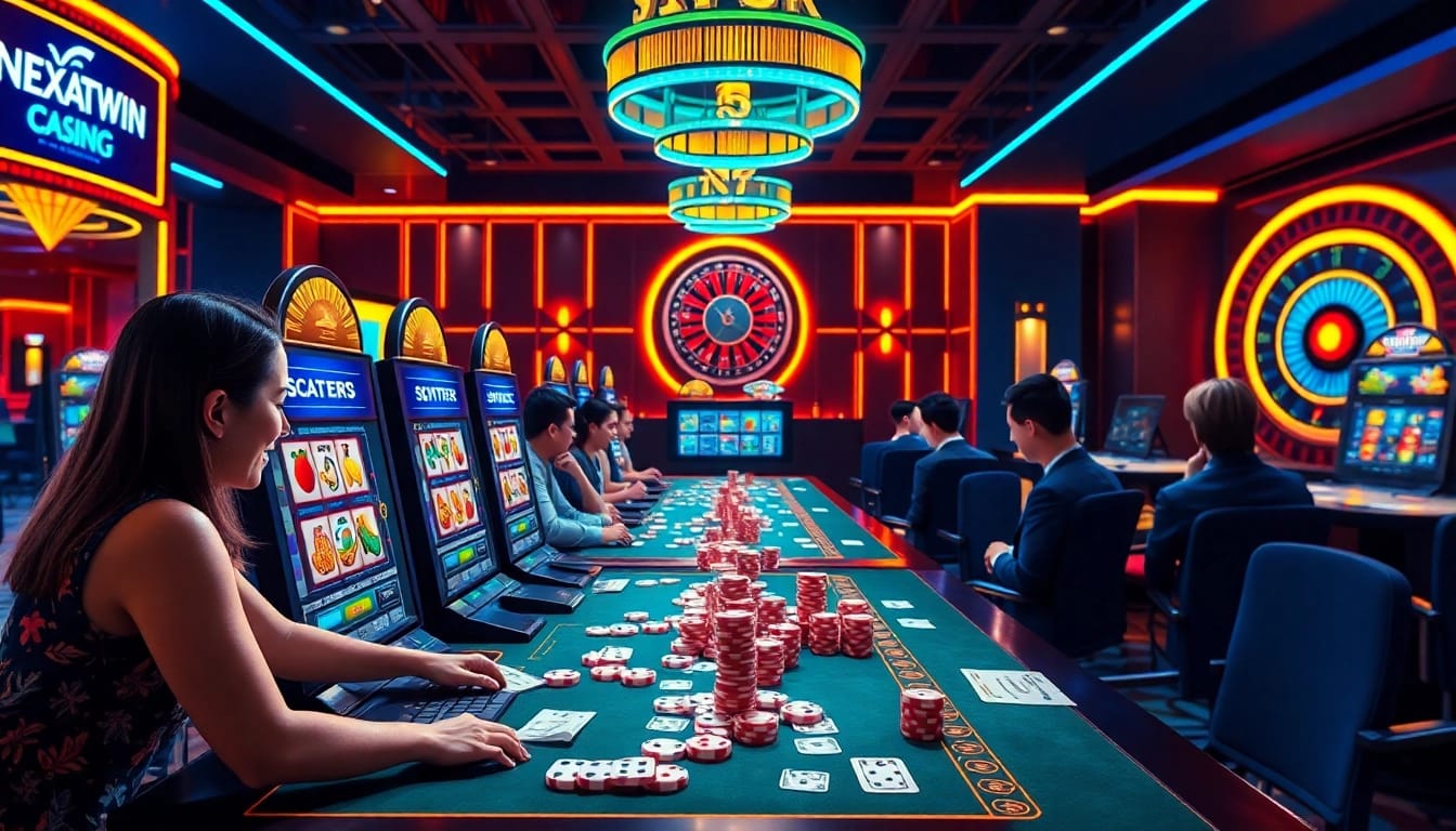 Experience NEKATWIN as players spin for scatters in an exhilarating online casino atmosphere.