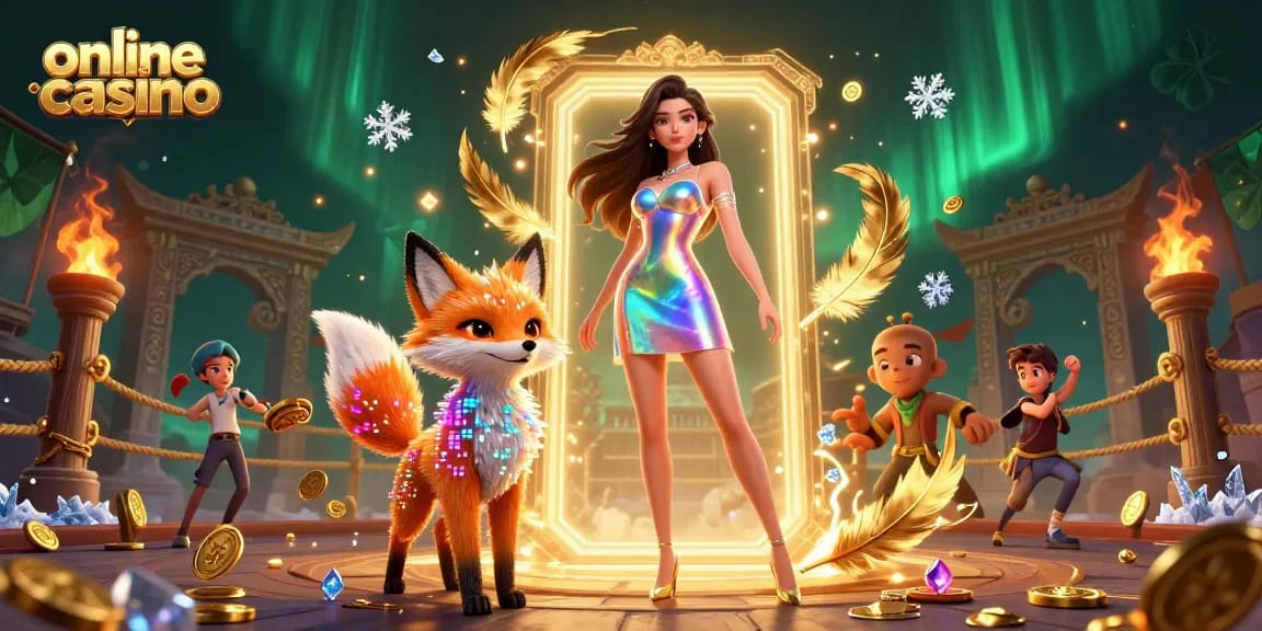 Experience vibrant action at an online casino with colorful characters and dynamic game elements.