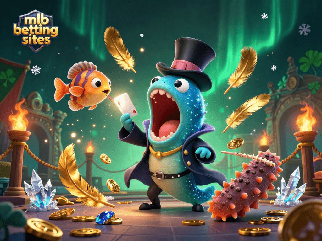 Experience the magic of mlb betting sites with unique marine characters showcasing thrilling card tricks.