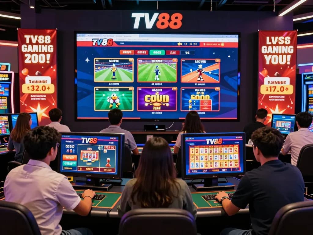 Engaging TV88 gaming platform showcasing diverse players enjoying various betting options and bonuses.