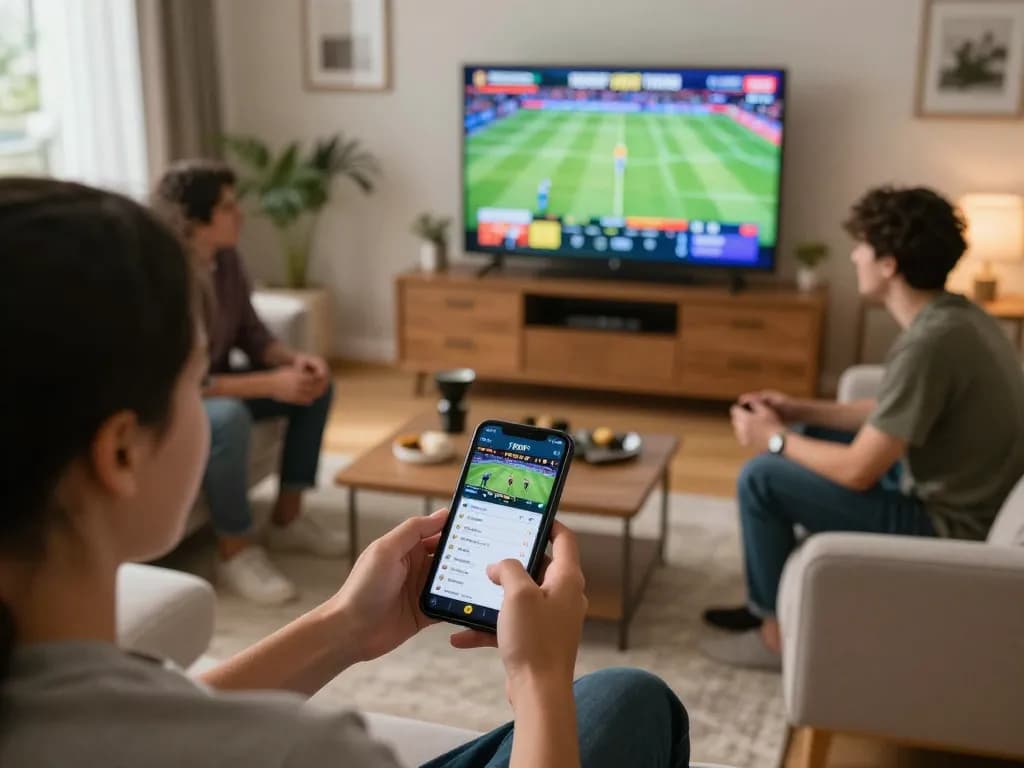 Engaging in sports betting on the 789F platform while enjoying live sports.