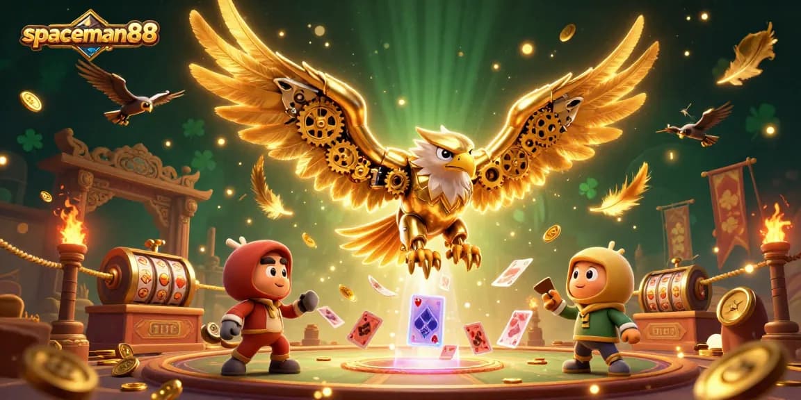 Experience high-stakes excitement with spaceman88 as golden eagles soar through an electric gaming atmosphere.