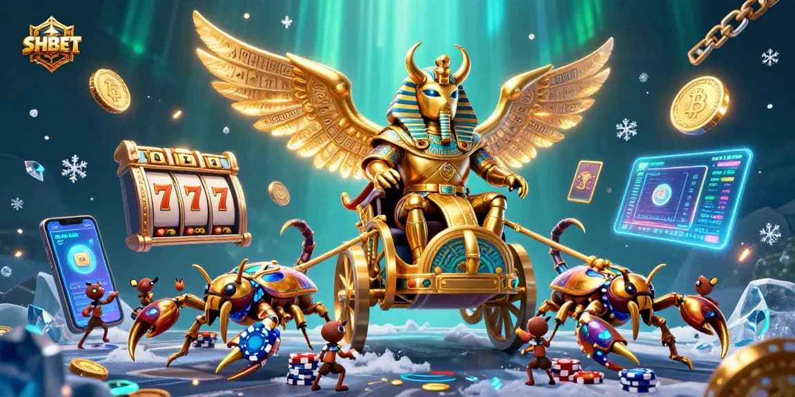 Engage with SHBET's vibrant casino experience through this dynamic illustration.
