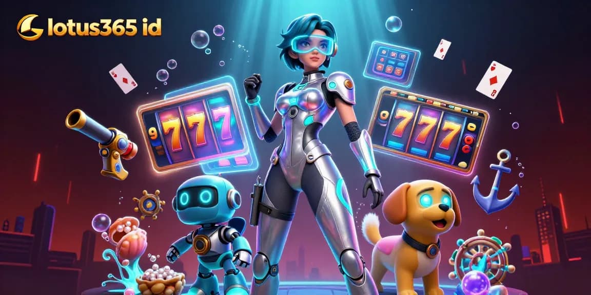 Experience thrilling action with lotus365 id showcasing vibrant slot reels and a dynamic 3D casino scene.