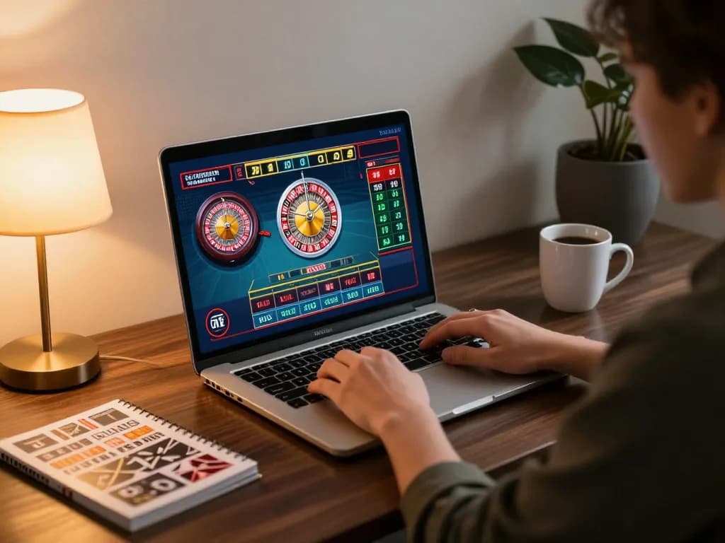 Engaging online gaming session featuring 789WIN with live dealer roulette on the laptop screen