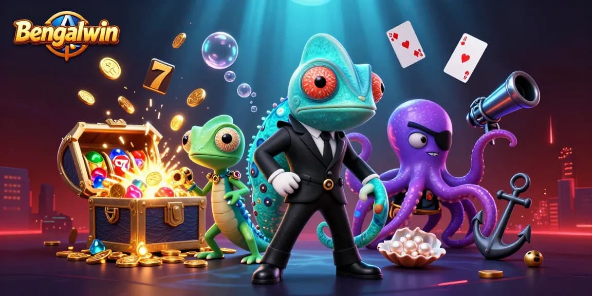 Bengalwin offers exhilarating gameplay showcasing the charm of an underwater casino adventure with vibrant characters.