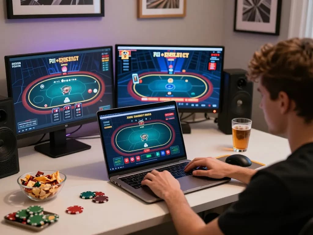 Pengaturan poker online yang menarik di mana defineyouniversity membimbing pemain menuju strategi kemenangan.