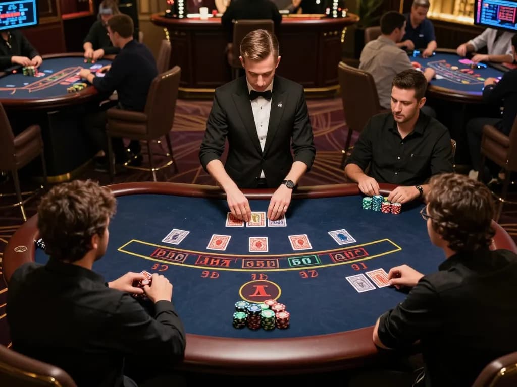 PHDREAM6268 live dealer baccarat game with real dealer and engaged players in action.