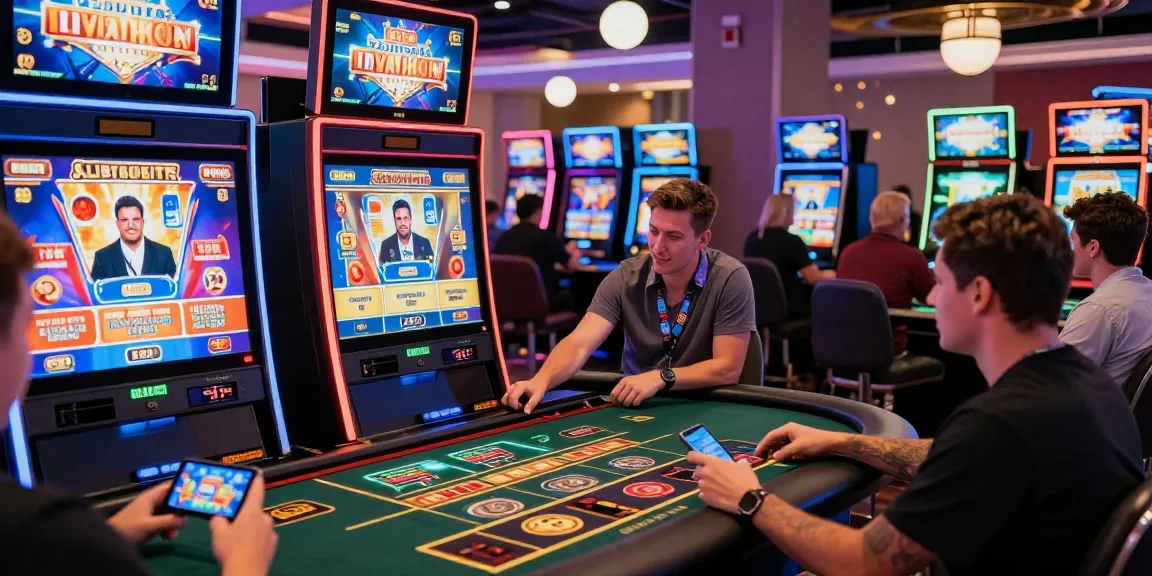 Players enjoying new online casino sites, interacting with live dealers and virtual games in a vibrant atmosphere