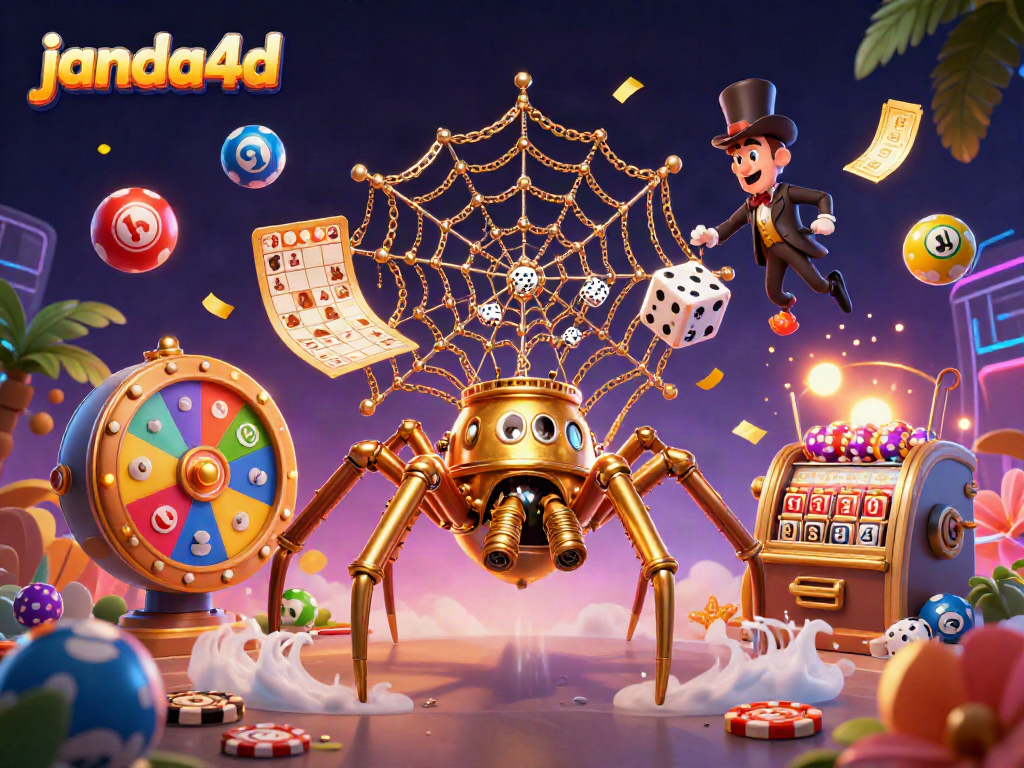 Menang di janda4d dengan ilustrasi kasino 3D yang menarik dan penuh aksi.