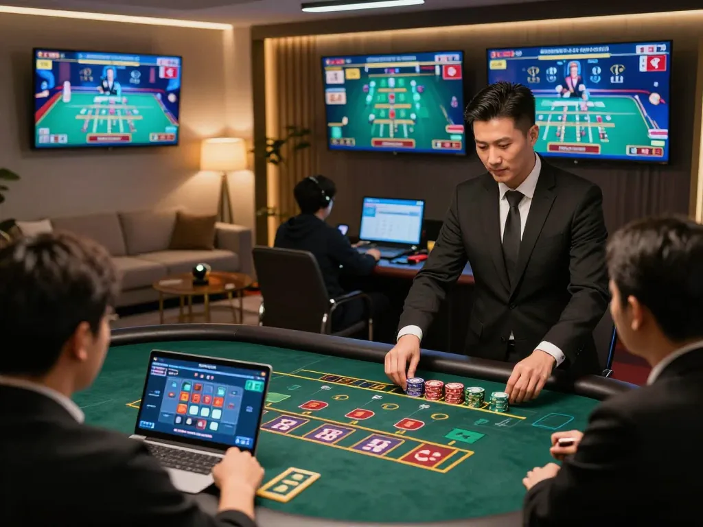 Experience the excitement of megaplus88 with players engaging on live dealer casino setups, strategy in action.