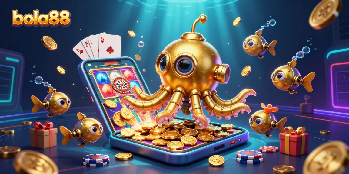 Bola88 players winning big with colorful slot games in an engaging underwater scene
