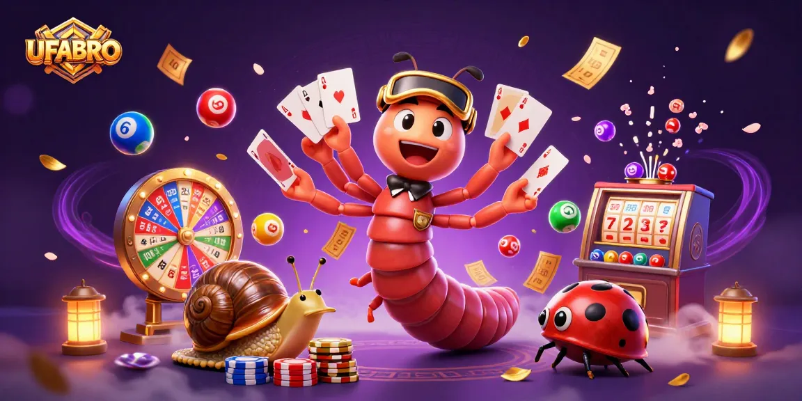 UFABRO engaging players at a lively casino scene with colorful elements for thrilling gameplay.