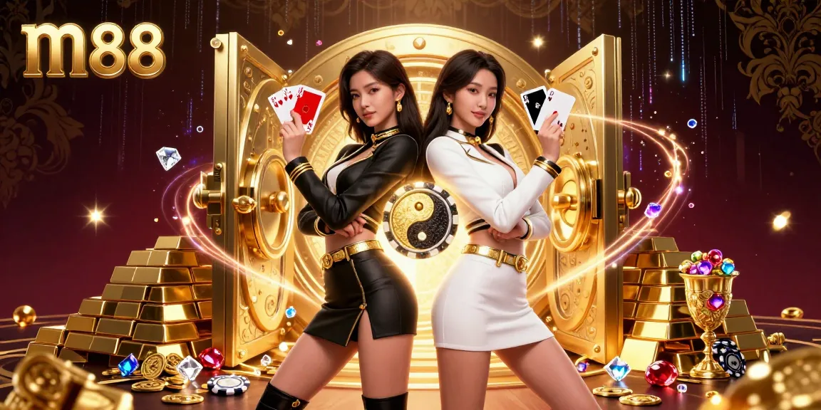 Mainkan permainan kasino m88 yang menarik dengan dua wanita Asia yang memamerkan kartu, harta, dan kemewahan yang berwarna-warni!