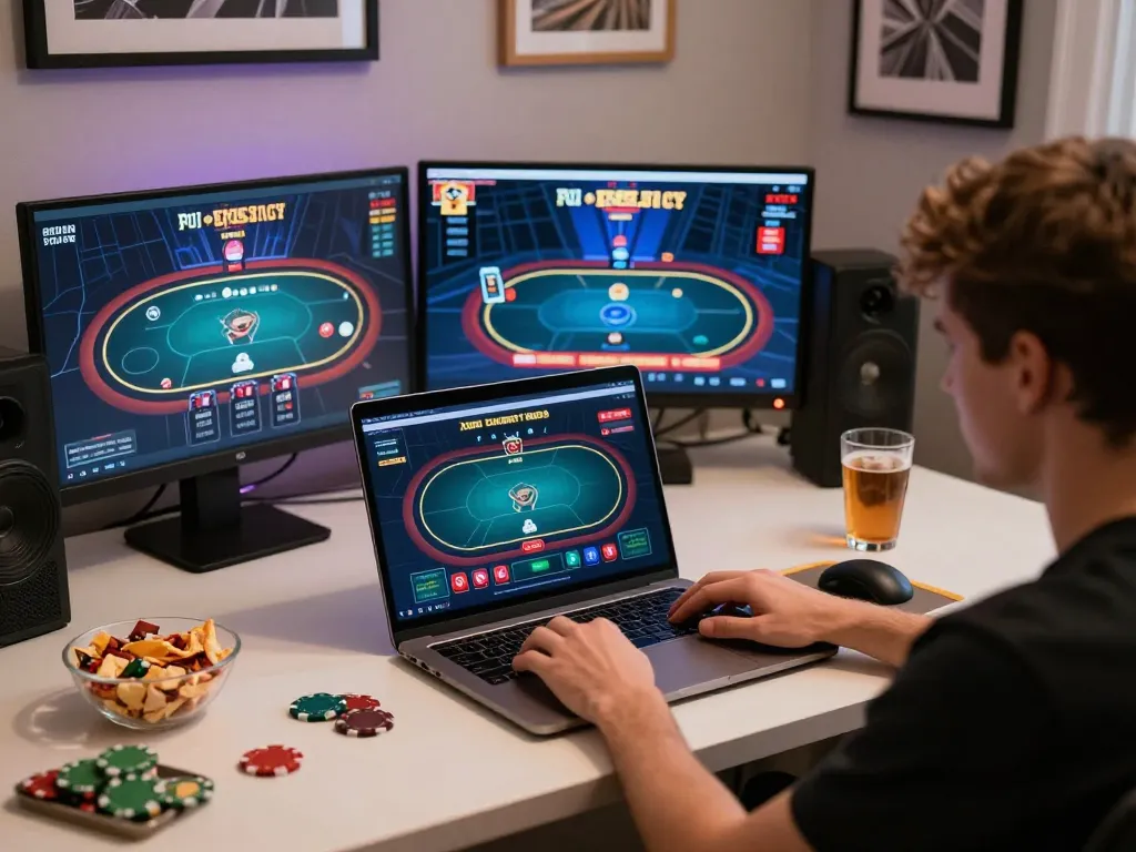 Pengaturan poker online yang menarik di mana defineyouniversity membimbing pemain menuju strategi kemenangan.