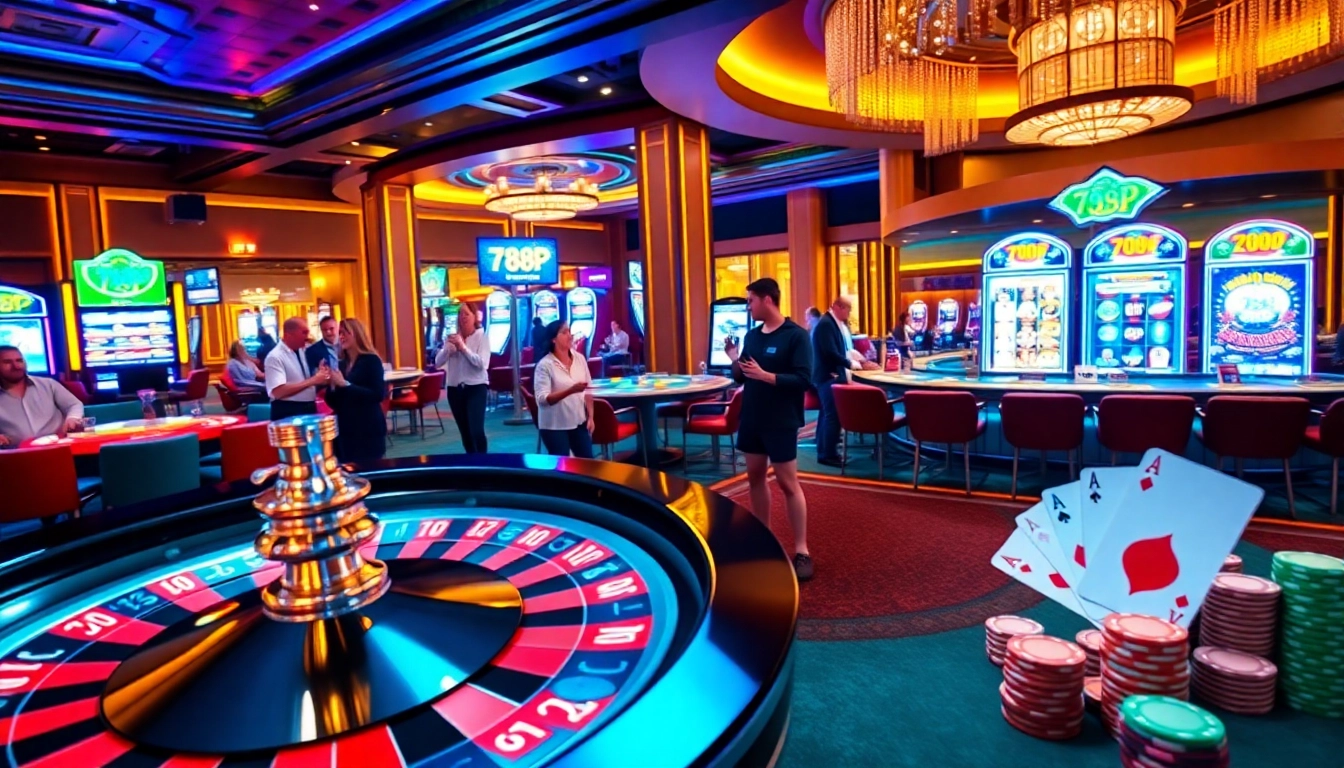 Betting on grand winnings at 789P casino with vibrant tables and exciting gaming elements.