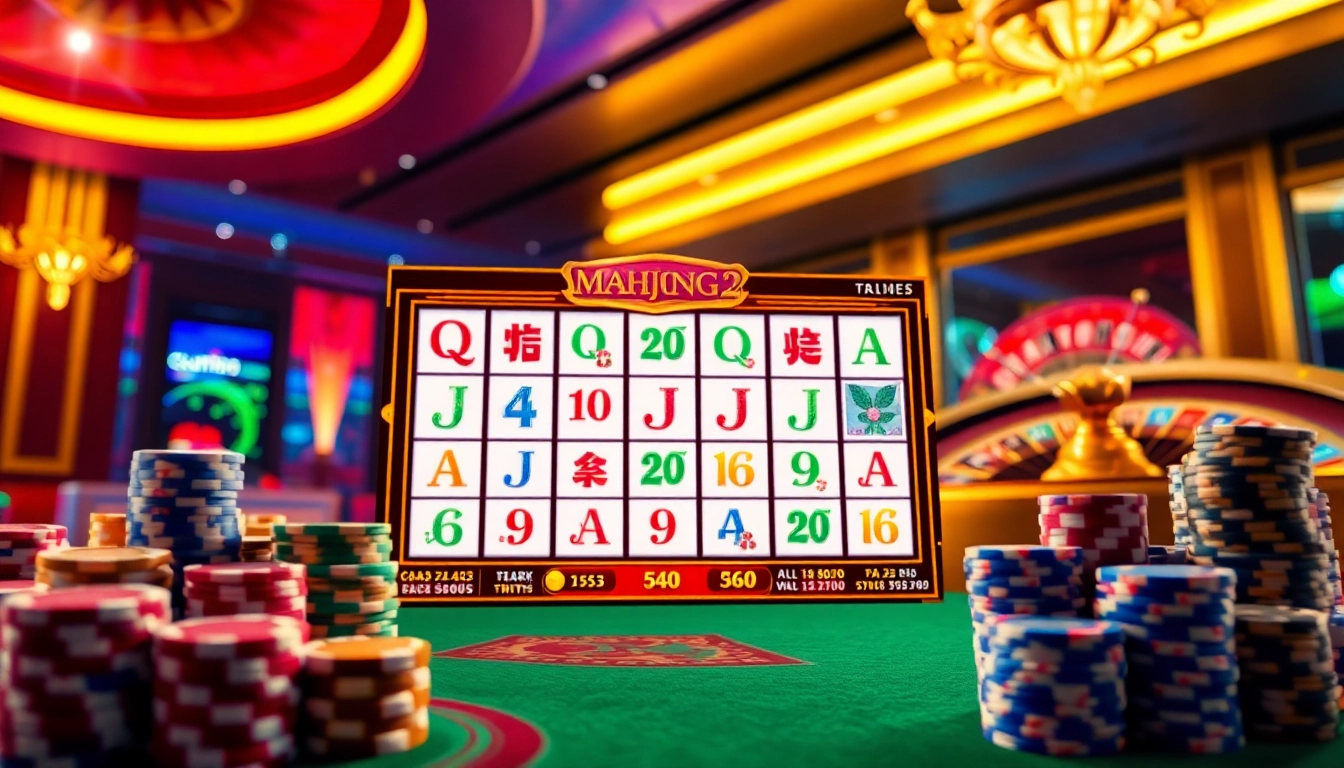 Play slot Mahjong Ways 2 with vibrant reels and exciting casino atmosphere.