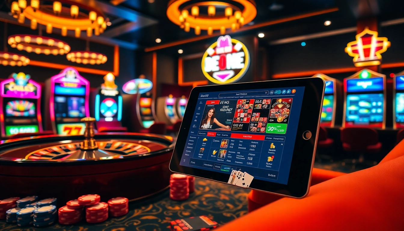 Experience the thrill of gambling with link mm88 showcasing vibrant casino elements.