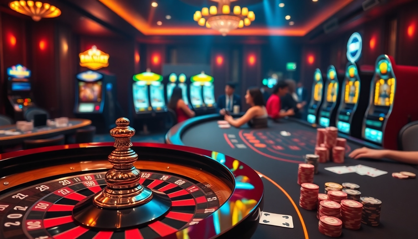 http://bem88x.com/ engaging players at a luxurious casino table with vibrant chips and cards