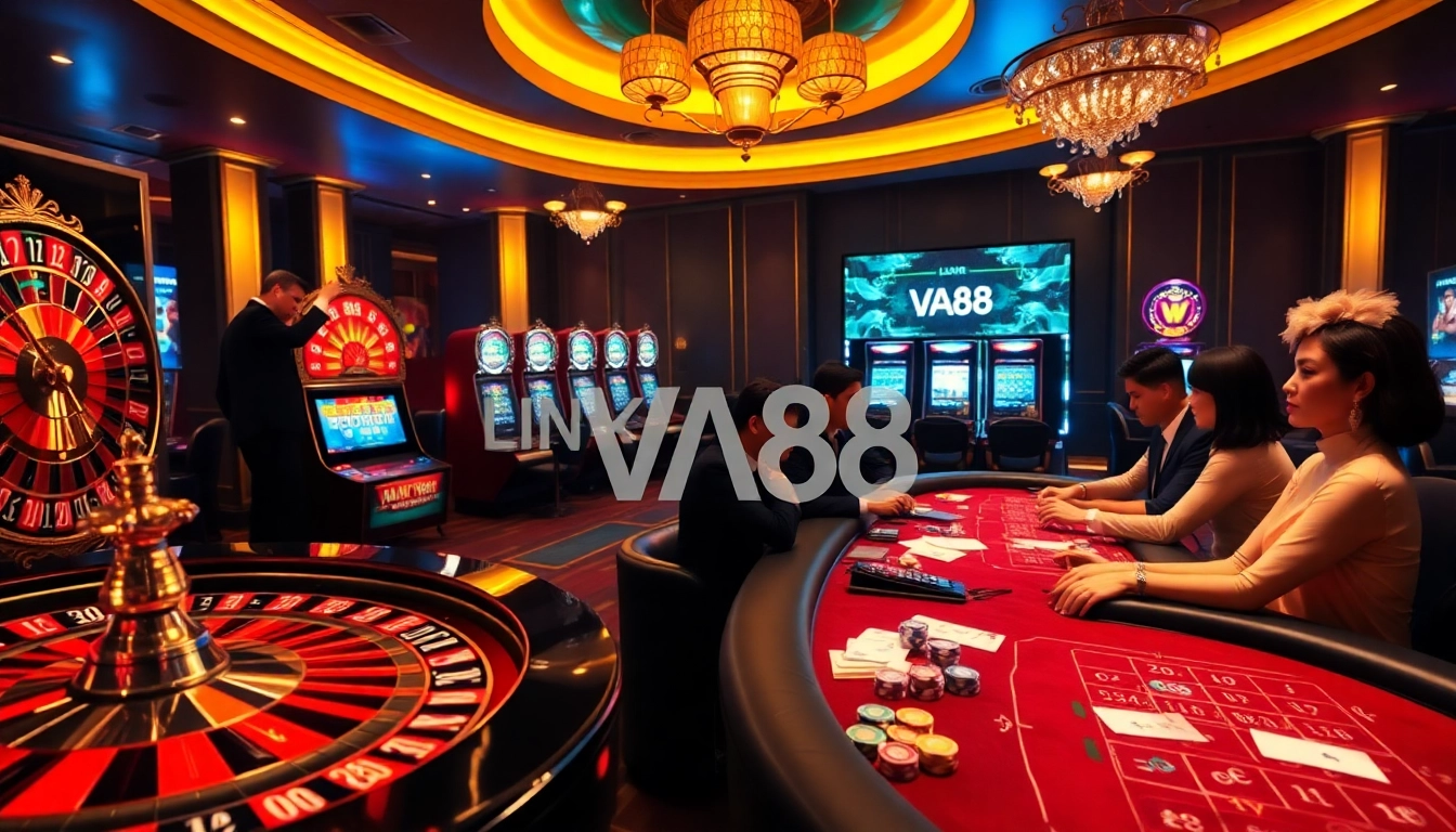 Experience the thrill of winning at LINK VA88's luxurious online casino setup.