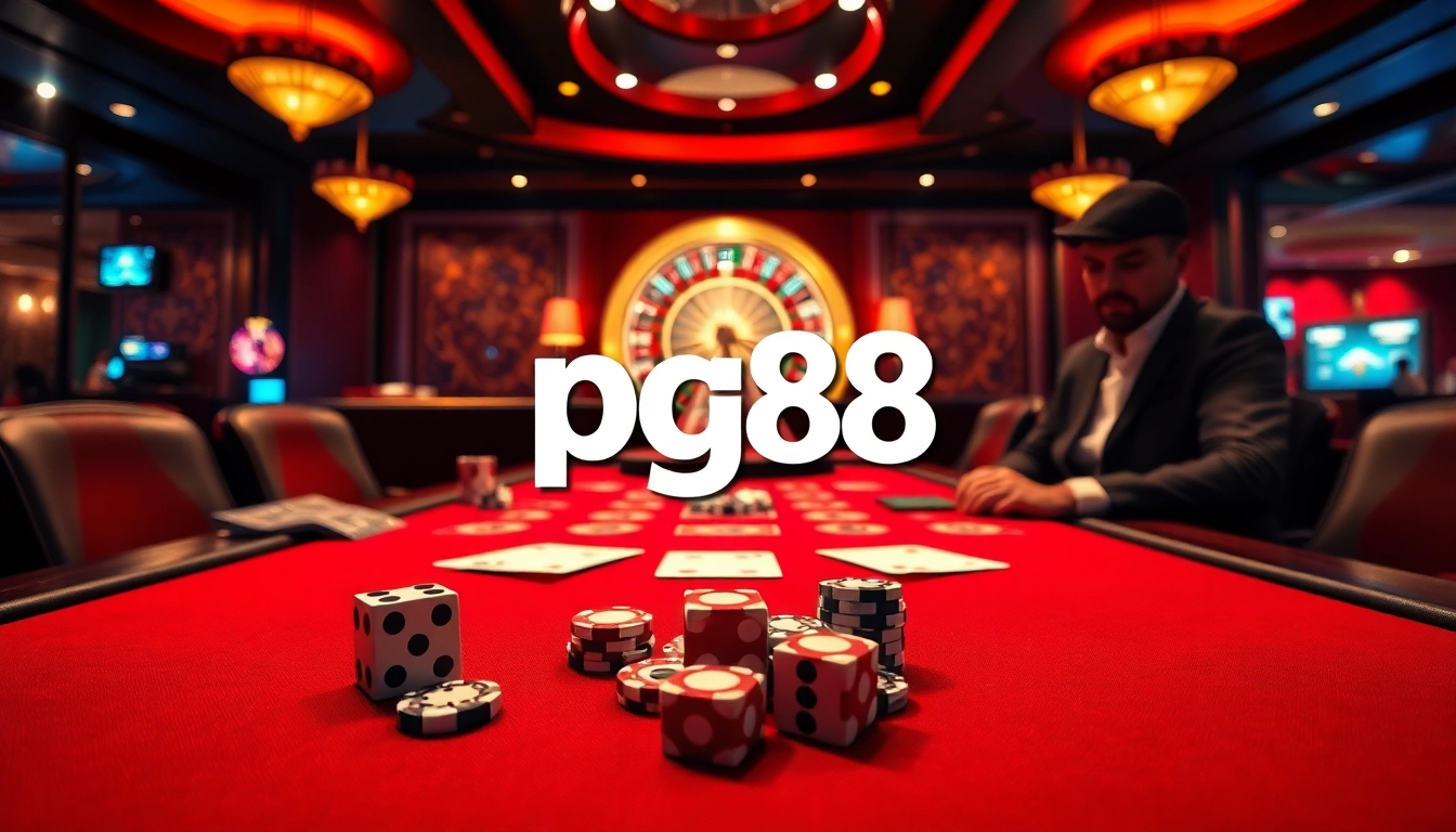 Play exciting poker and roulette at pg88, featuring luxurious tables and vibrant casino atmosphere.