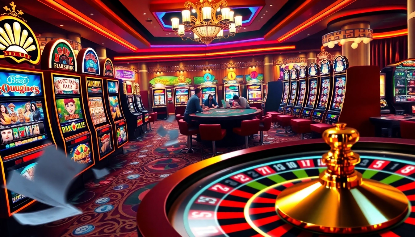 Experience the excitement of a slot demo with vibrant casino visuals and gaming elements.