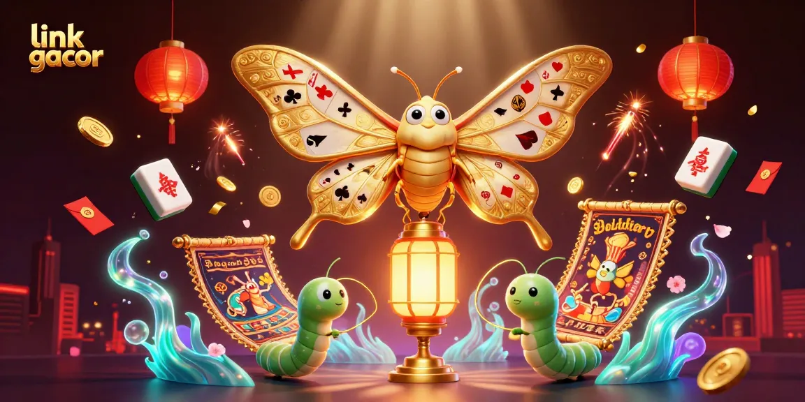 Engage in the excitement of link gacor with an ultra-detailed casino scene featuring vibrant characters and elements.